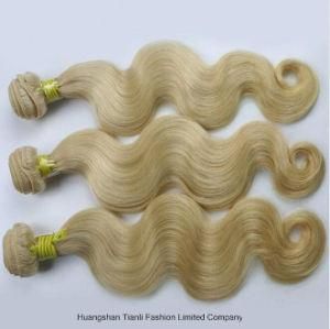 18&quot;-30&quot; 7A Human Hair Extensions Natural Blonde Curly Hair #613/#60