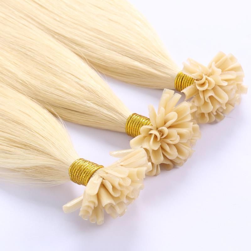 100%Brazilian Virgin Human Hair U Tip Pre-Bonded Hair Extensions