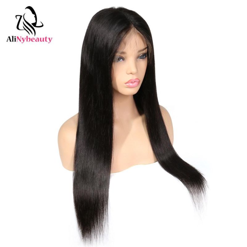 Alinybeauty 100% Human Hair Natural Straight 13*6 Lace Frontal Wig