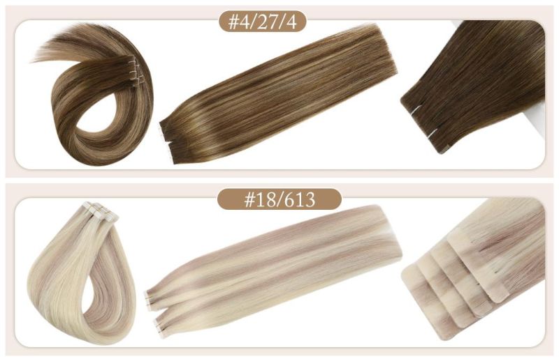 Tape in Human Hair Extensions Skin Weft Tape Hair Extensions