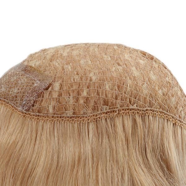 Integration Base Blond Color Women′s Wig Good Quality Natural Hair Toupee