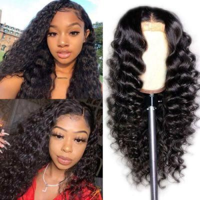 Wholesale Lace Front Wigs Loose Wave Hair Wigs 4X4 Lace Cloure Hair Wigs 150 Density Brazilian Virgin Human Hair Wigs 20 Inch