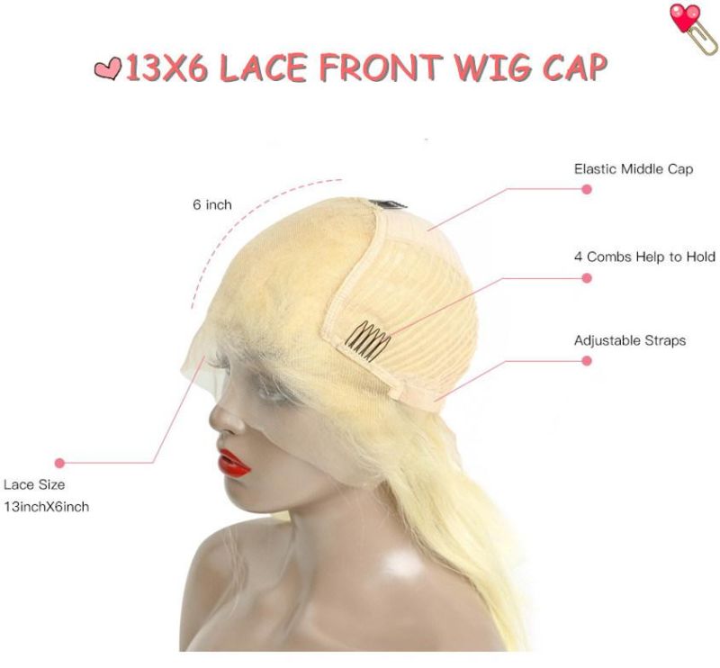 Riisca 613 Blonde Lace Front Human Hair Wigs Malaysian Straight Human Hair Wigs with Pre-Plucked Hairline