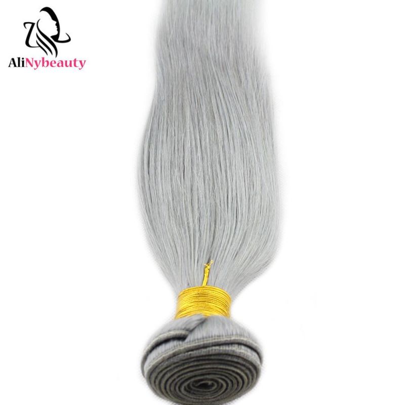 Wholesale Cheap 100% Brazilian Grey Human Hair Weaving