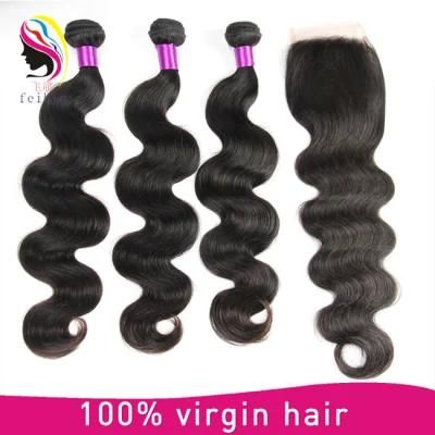 Cheap Body Wave 100% Brazilian Human Hair Bundles with Closure