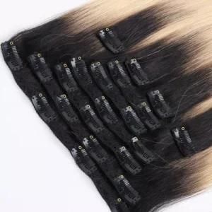 Russian Cuticle Remy Hair PU Brazilian Natural Seamless Clip Virgin Human Hair Extension