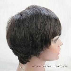 Lace Front Brazilian Human Hair Natural Colour Silky Straight Wig