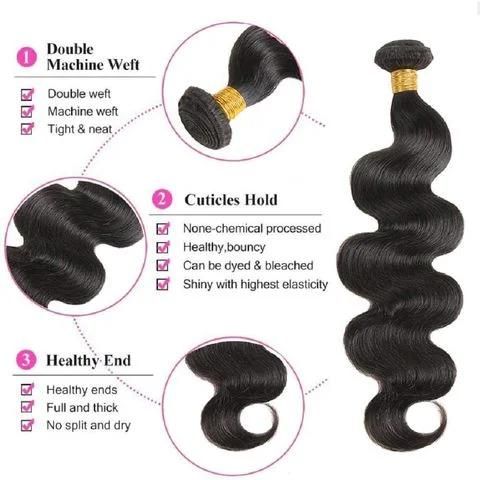 Free Sample Human Hair Bundles Unprocessed Brazilian Hair Weave Bundles Wavy Human Hair Extension for Braid