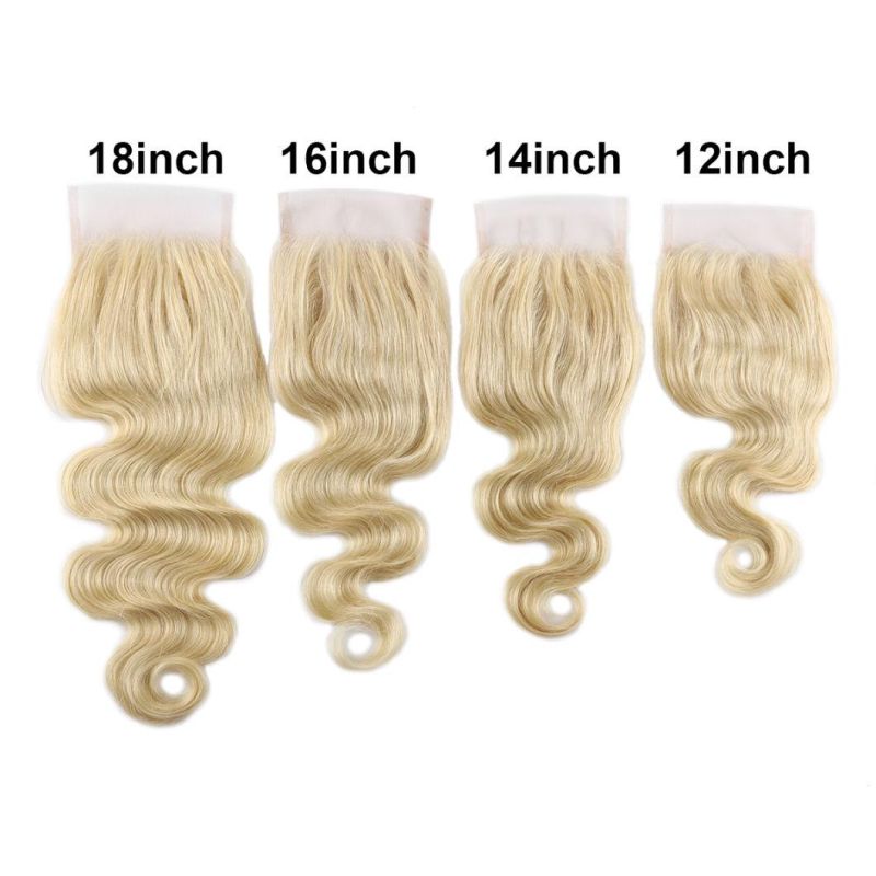 Brazilian Hair 613 Blonde Lace Closure 8-20 Inch Straight 613 Blonde 4X4 Closure