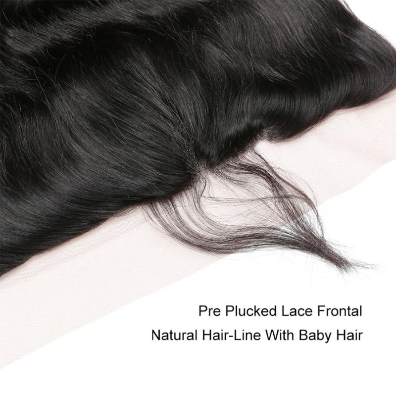 3 Bundles with Lace Frontal Brazilian Remy Hair Human Hair Extension