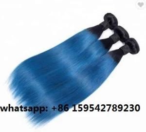 1b Blue Hair Extension Weft Best Quality Human Hair