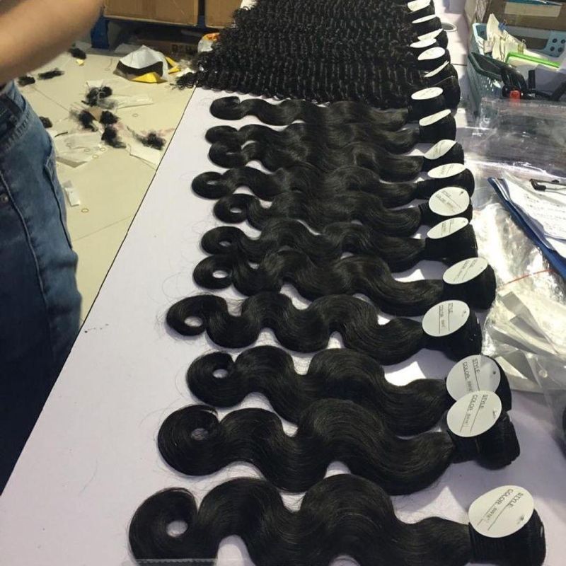 100% Virgin Human Hair Body Wave Raw Double Drawn Hair Unprocessed Straight Hair