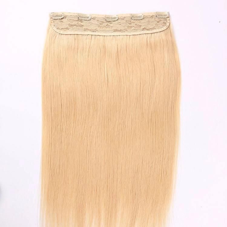 Qingdao Factory Unprocessed Invisible Remy Clip in Hair Extension.