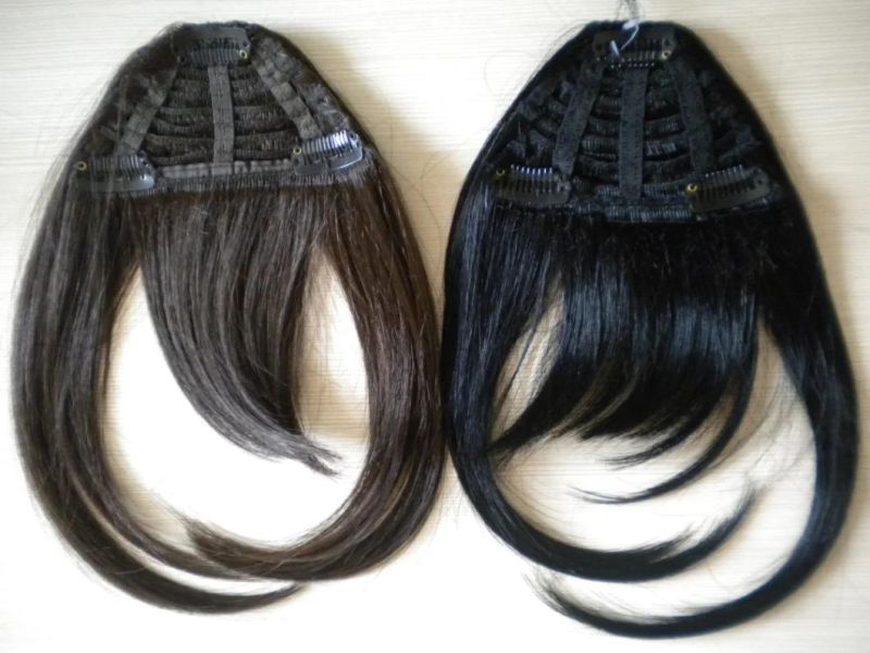 Human Hair Bang Pony Tail Hair Accessories (AV-HB01A)