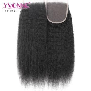 Yvonne Hot Selling 100% Virgin Kinky Straight Human Hair Lace Closure