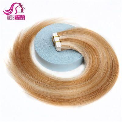 Wholesale Virgin Hair Dropship Malaysian Human Silky Straight Tape Hair Extension 10-30inch in Stock Blonde Color