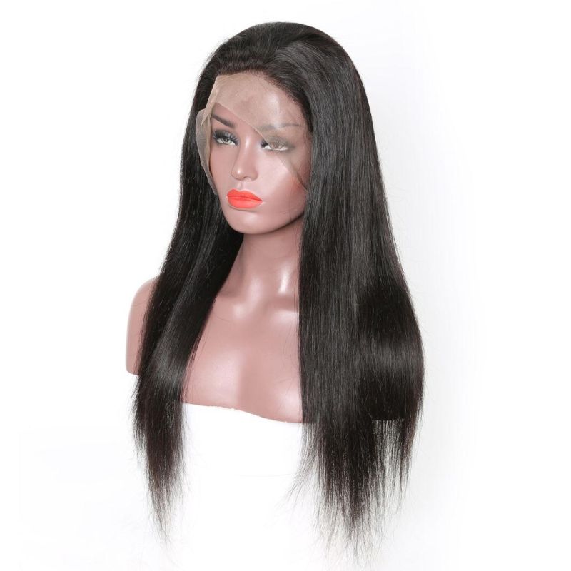 Natural Black Color Human Hair, 360 HD Transparent Frontal Lace, Brazilian Virgin Remy Human Hair Wig, Long Straight Human Hair for Black Women 10"-30"