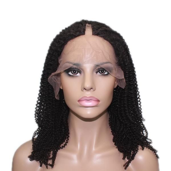 Lx192 Kinky Curl U-Part Full Cap Human Hair Women Hair Systems