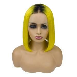 Ombre Bob Human Hair Wig Not Synthetic Jewish Wig Kosher Wigs