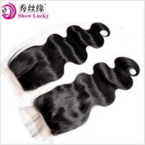 Fast Delivery Remy Cambodian Human Hair Body Wave Silk Base Swiss Lace Closure