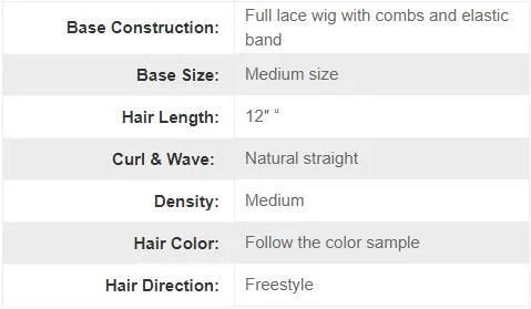 High Quality Full Lace Wig with Highlight Color and Combs