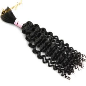 Wholesale Remy Deep Wave Double Drawn Virgin Braiding Curly Bulk Malaysian Hair Extensions
