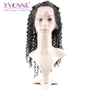 Yvonne Deep Wave Virgin Human Hair Lace Front Wigs for Black Women Natural Color Free Shipping