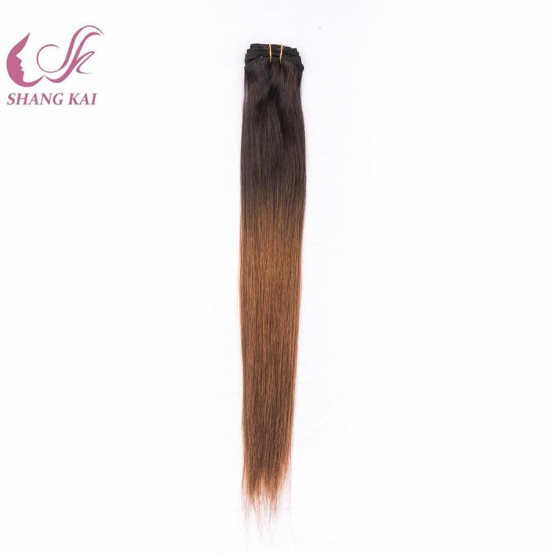 100% Brazilian Remy Clip in Hair Extension Russian Virgin Hair Clip in Human Hair Extensions