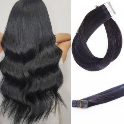 Ombre Color Tape in Hair Extensions PU Virgin Remy Real Human Hair Extensions