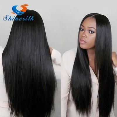 Natural Black Silk Straight 100% Peruvian Human Hair Weft