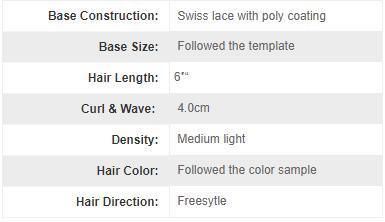 La010: Human Hair Natural Looking Swiss Lace Toupee