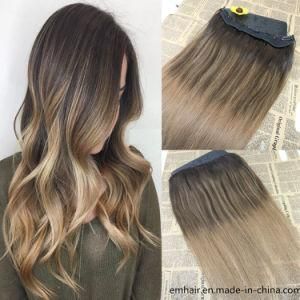Popular Tangle Free 100% Natural Brazilian Human Hair Balayage 2/6# Clip in Hair Extension