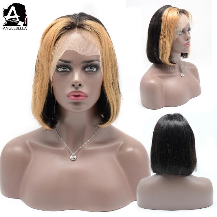 Angelbella Highlight Virgin Human Hair Lace Front Wig Wholesale 1b#27# Lace Wigs