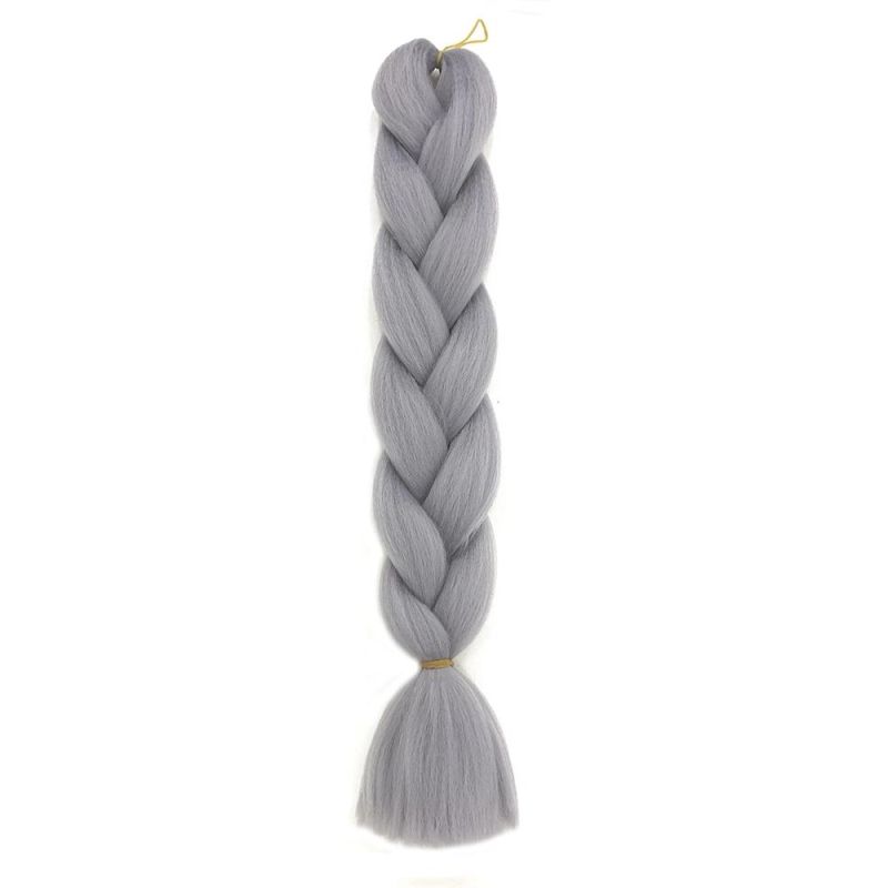 Kbeth Silver Synthetic Braiding Hairjumbo, Yaki Jumbo Hair Braid for African Hair, Jumbo -Hair-Braid 400g Synthetic Hair Extension Ready to Ship