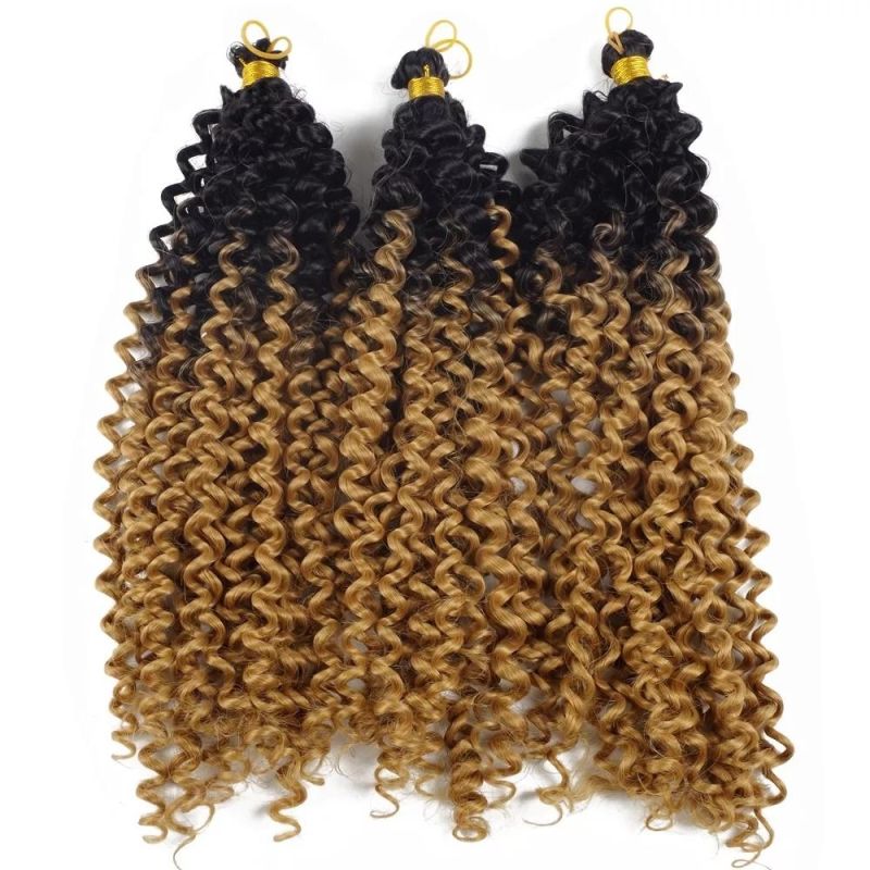 Two-Tone Color Water Wavy Bulk Synthetic Hair Extension Senegalese Twist Crochet Braid Chinese Dreadlocks