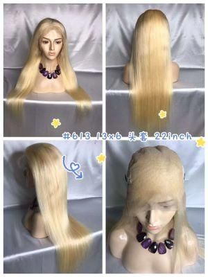 Brazilian Straight 613 Lace Front Wig 150% Density 13X4 Straight Honey Blonde Lace Front Human Hair Wigs for Women