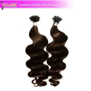 High Quality Body Wave Brazilian Virgin Hair Weave U Tip Hair/Nail Hair