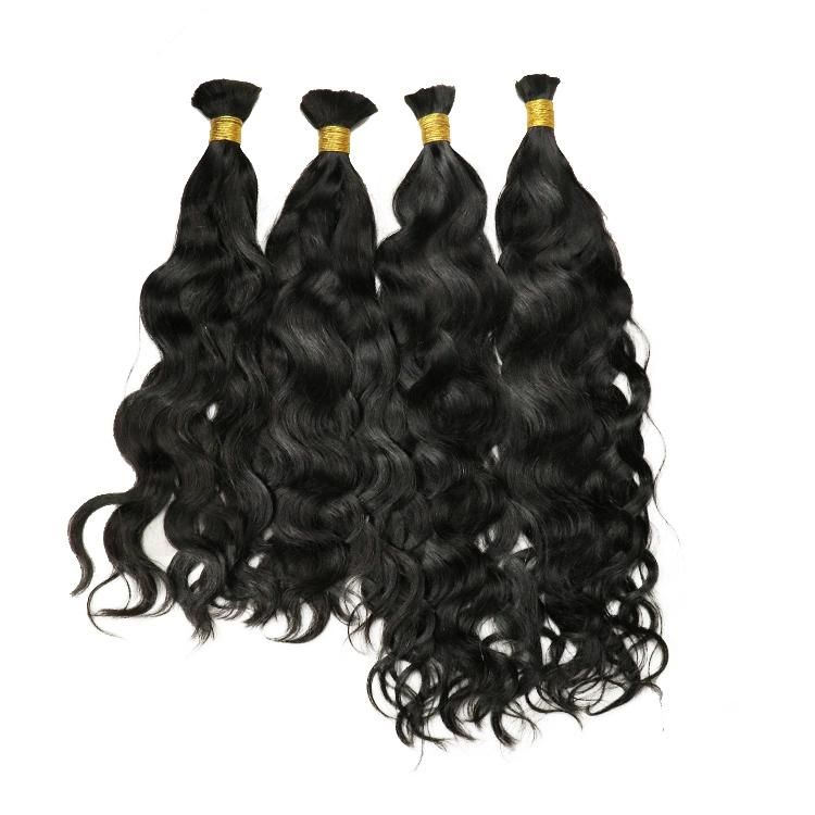 Wholesale Indian Human Hair Bundles Virgin Hair Bulk Braiding Hair Extension