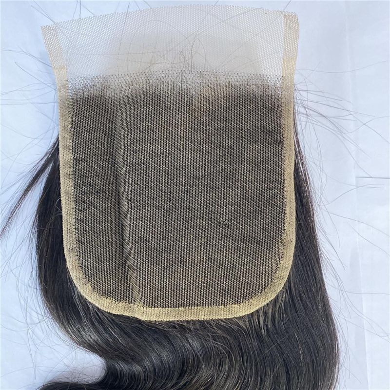 Cheap Top Human Hair Body Wave 5*5 Lace Closure Bleached Knot