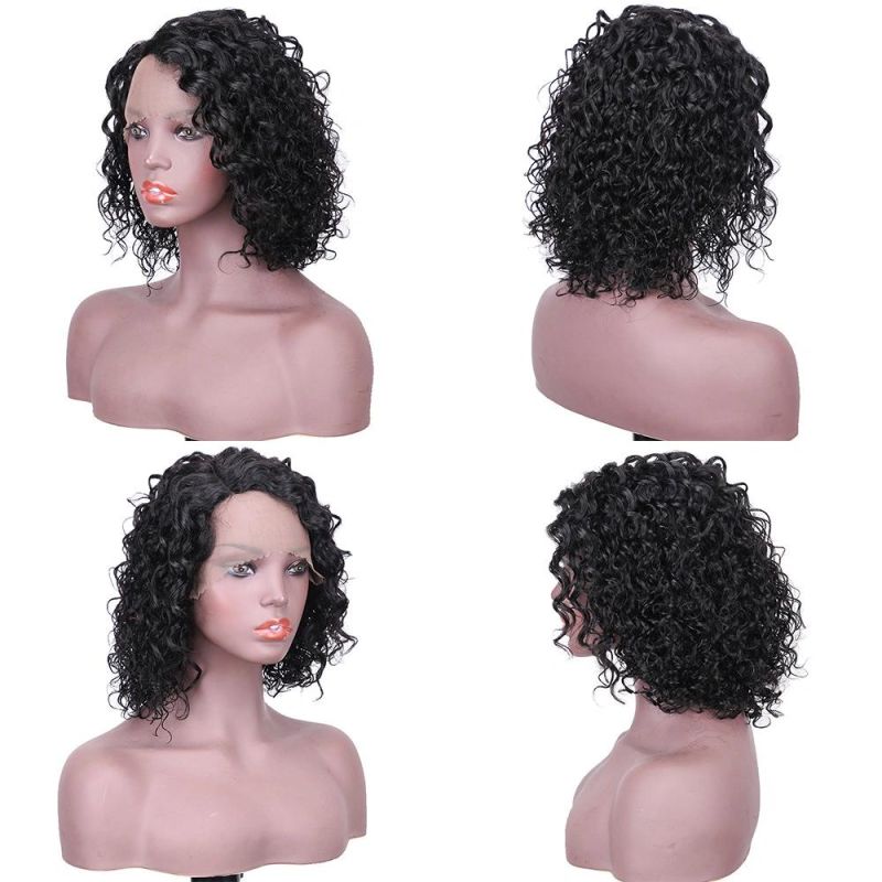 Jerry Curly Lace Front Human Hair Wigs with Baby Hair Brazilian Remy Hair Swiss Lace Front Wig Short Curly Bob Wigs