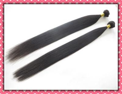 Unprocessed Peruvian Virgin Hair Extension Silky Straight Weaving 26&quot; 100g Black Color