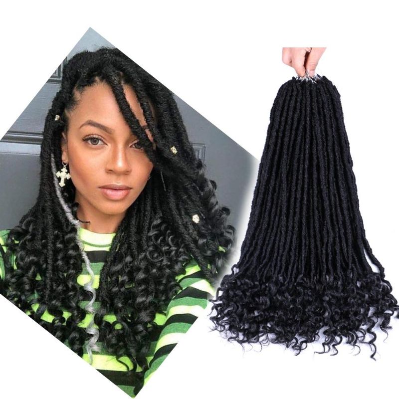 18 Inch 24 Strands Dreadlocks Hair Extensions Goddess Faux Locs Crochet Hair