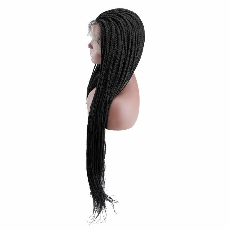 36 Inches Knotless Braided Wigs for Black Women 13X6 Lace Front Twisted Synthetic Lace Wig Full Hand-Made Super Lightwe