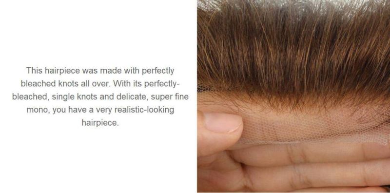 Invisible Hair Line - Men′s Best Chioce for Comfort - Full Swiss Lace Hair Replacement System