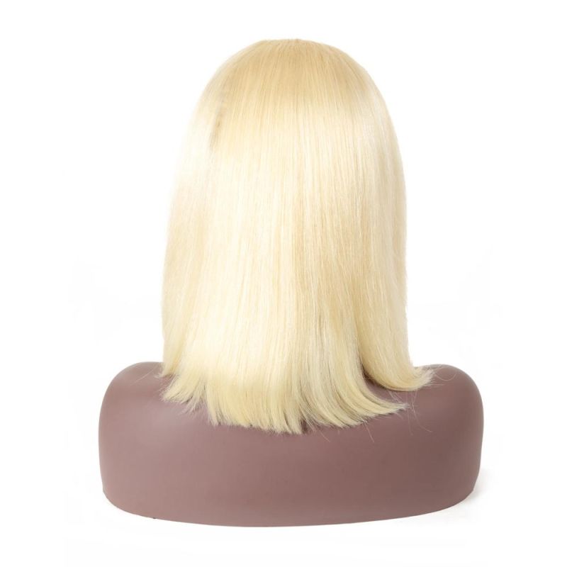 Blonde Color Peruvian Human Hair Bob Wigs