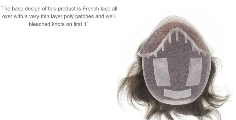 Full French Lace with Polly Patches - for Men - The Best Hair System Available