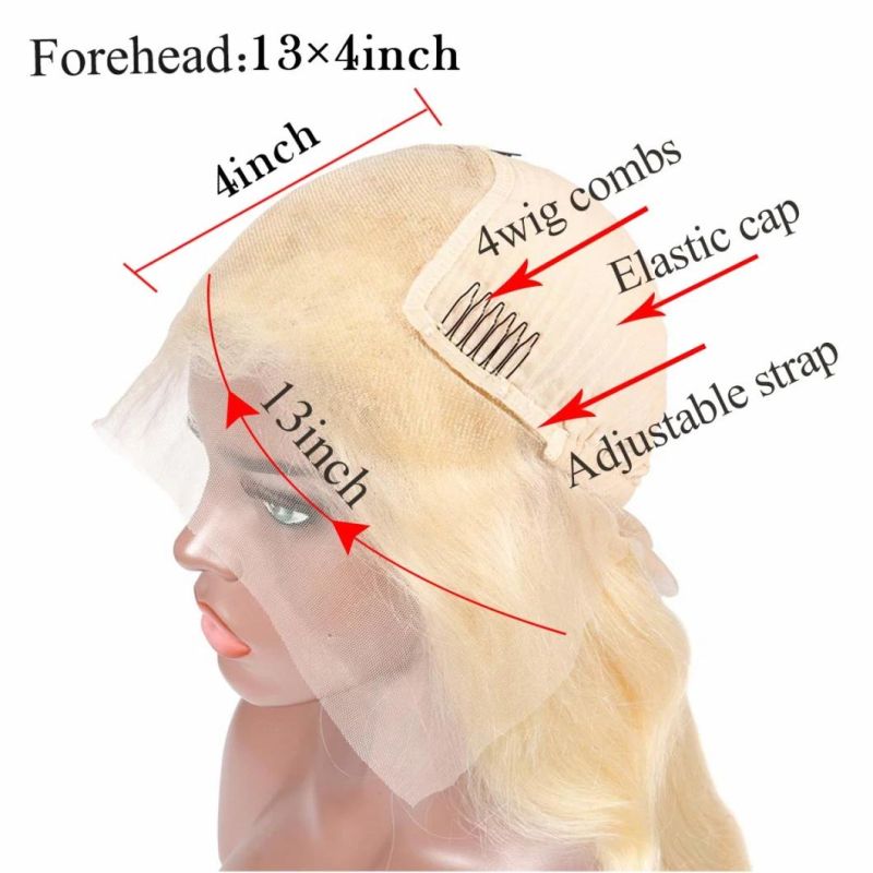 Blonde 613 Brazilian Body Wave Lace Front Wig Human Hair Wigs for Black Women Pre Plucked with Baby Hair 14 Inches