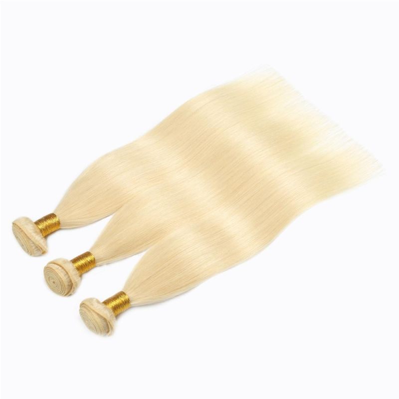 Kbeth Human Hair Extensioin Hair-Dis Virgin Brazilian Straight Ready to Ship Human Hair Extensions Huge Stock Blonde 613 Bundles with 13*4 Lace Frontal