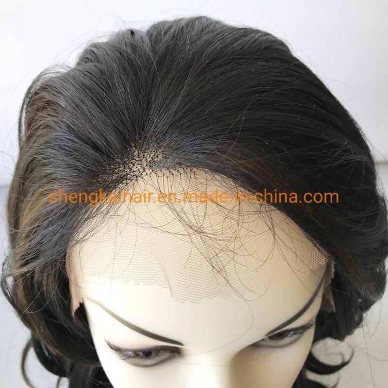 Wholesale Bulk Good Quality Handtied Heat Resistant Lace Frontal Black Women Hair Wigs 598