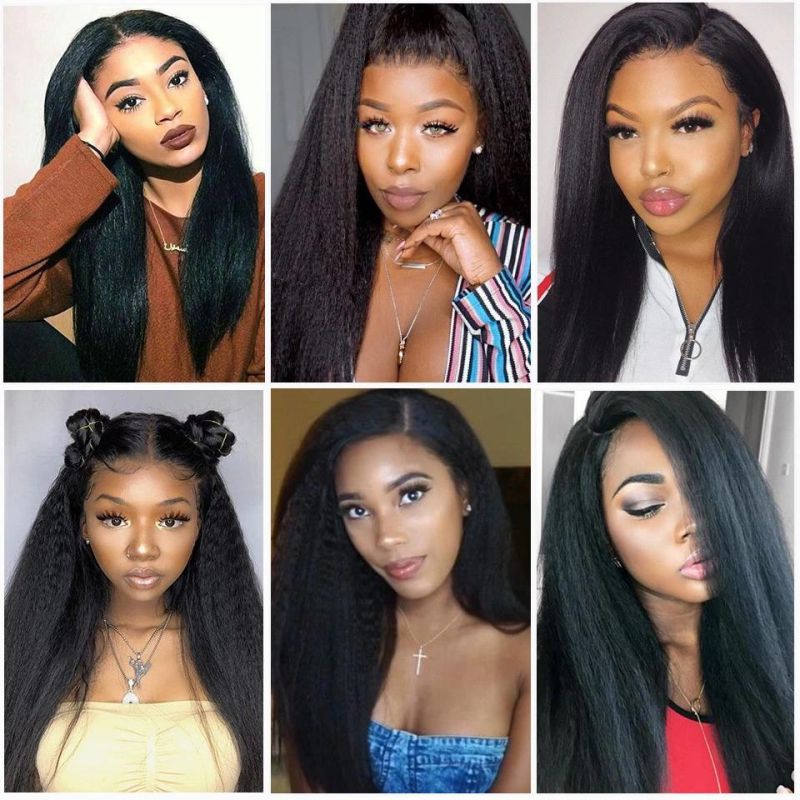 Kbeth Kinky Straight Human Hair Wigs for American Black Women 2021 Customized Fashion Soft Cool Breathable HD Full Lace 100% Virgin Natural Remy Wig Vendors